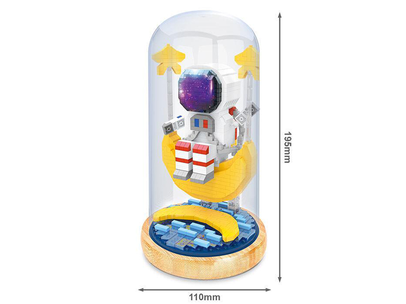 Moon Astronaut Building Blocks(With Colorful Lights)708PCS