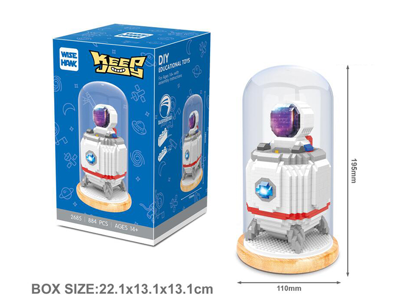 Lift-Off No. 1 Astronaut Building Blocks(With Colorful Lights)884PCS