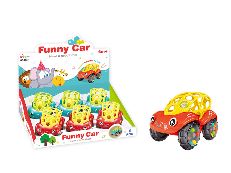 6PCS Funny Soft Glue Funny Car