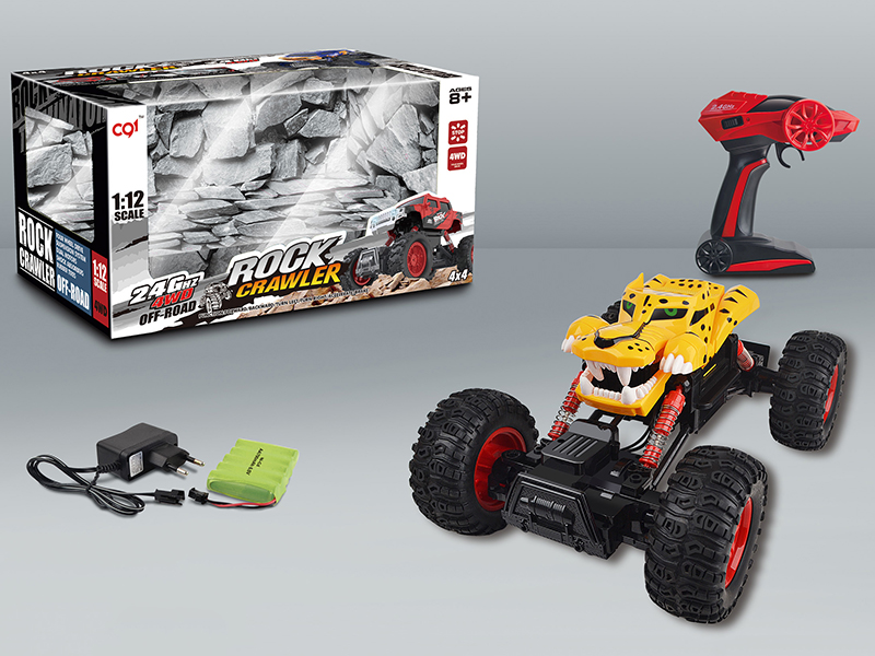 1:12 4WD Yellow Tiger Remote Control Climbing Car With Light(2.4G)