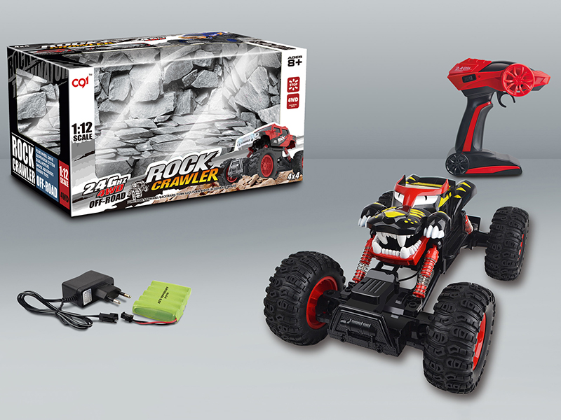 1:12 4WD Black Tiger Remote Control Climbing Car With Light(2.4G)