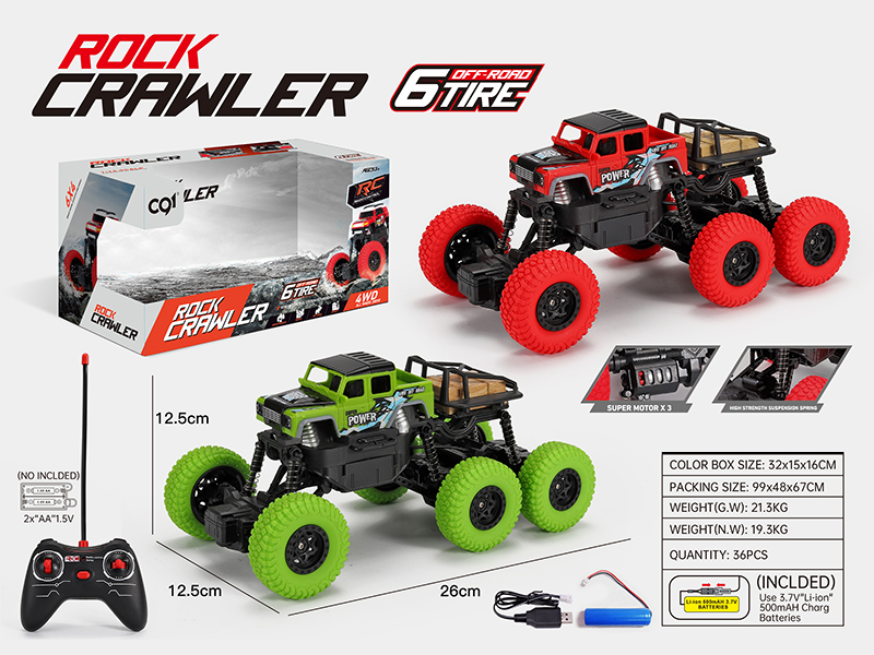 1:16 Remote Control 6 Wheel Drive Pad Printing Climbing Car