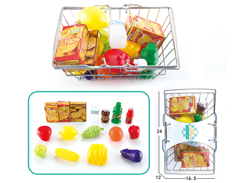 16pcs Iron Basket Fruit Set