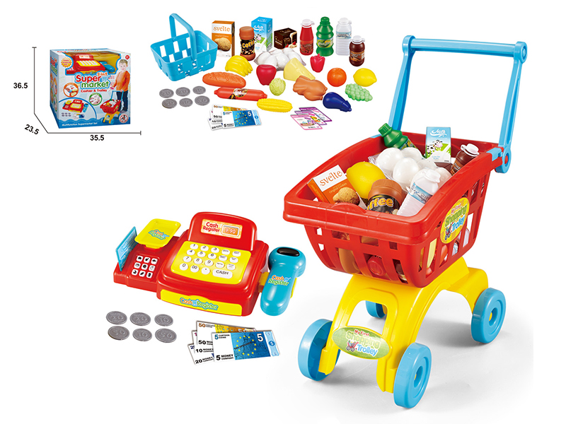 Cash Register Shopping Cart Set
