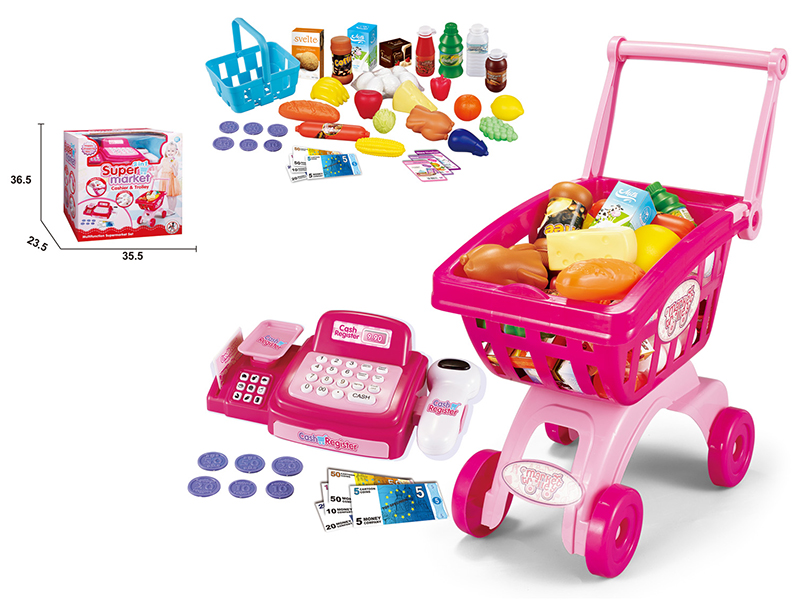 Cash Register Shopping Cart Set