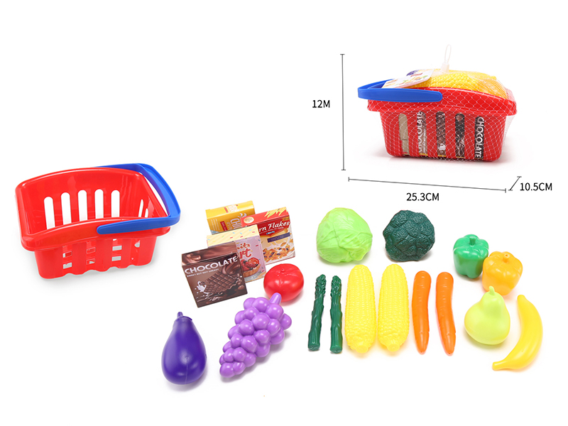 Basket Fruits Food Set