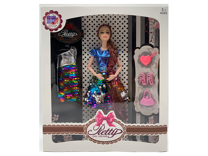 11 Inch Clothes Turn And Change Color, Long Haired Princess