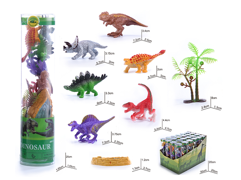 6PCS PVC Painted Dinosaurs