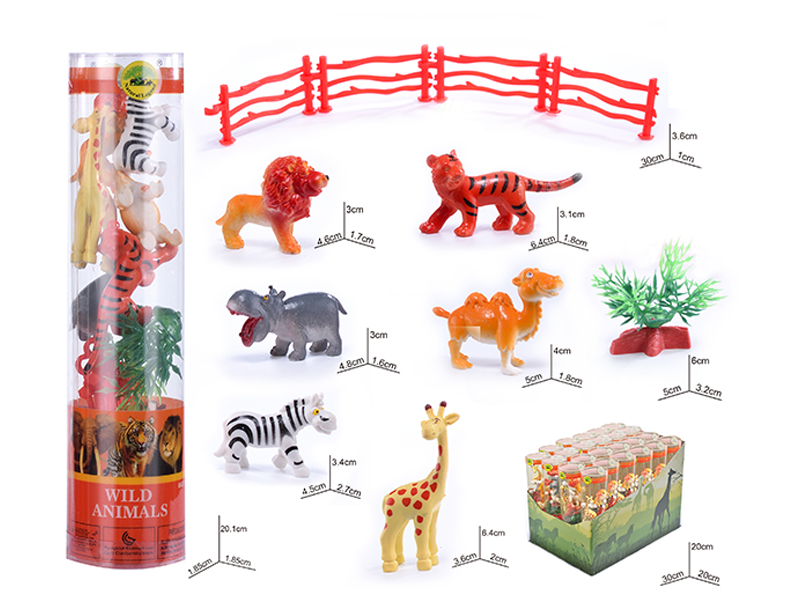 6PCS PVC Wild Animal