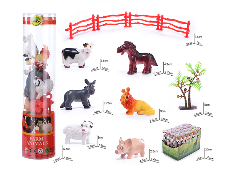 6PCS PVC Farm Animals