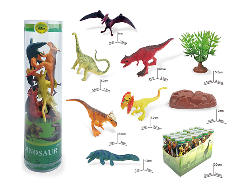 6PCS PVC Painted Dragon