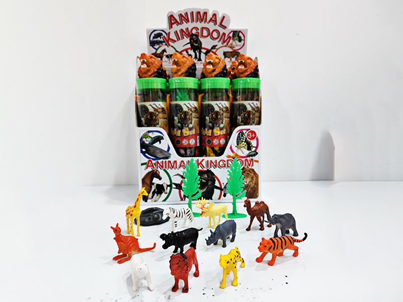 12 2-Inch Wild Animals + 3 Accessories