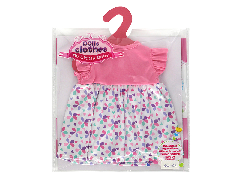 Doll Dress - Pink Colorful Flower Lotus Sleeve Skirt