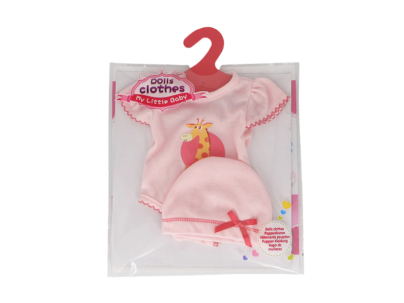 Doll Dress -  Pink Flower Tooth Bottom Garment (Including Hat)