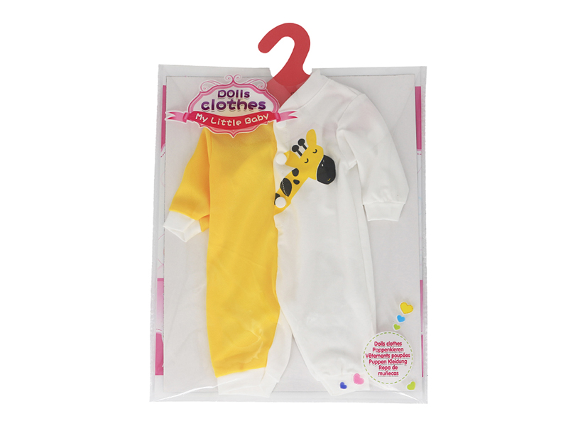 Doll Dress - Left And Right Color Giraffe Bodysuit