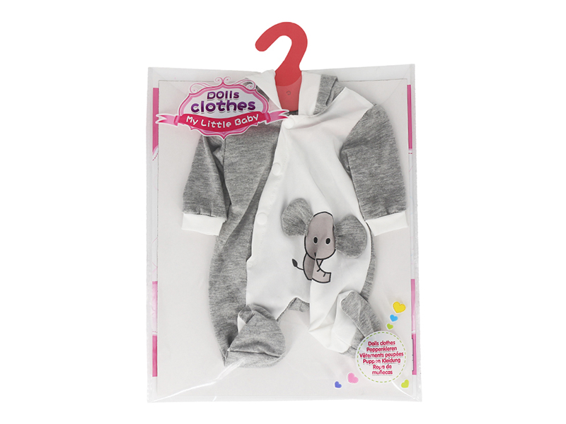 Doll Dress - Left And Right Color Elephant Bodysuit With Hat