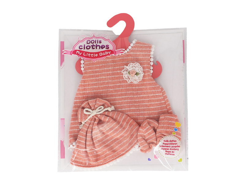 Doll Dress - Brick Red Striped Wool Skirt (Including Hat Socks)