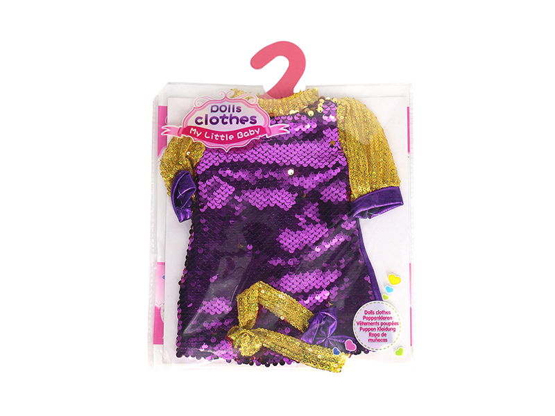 Doll Dress - Purple Beaded Skirt