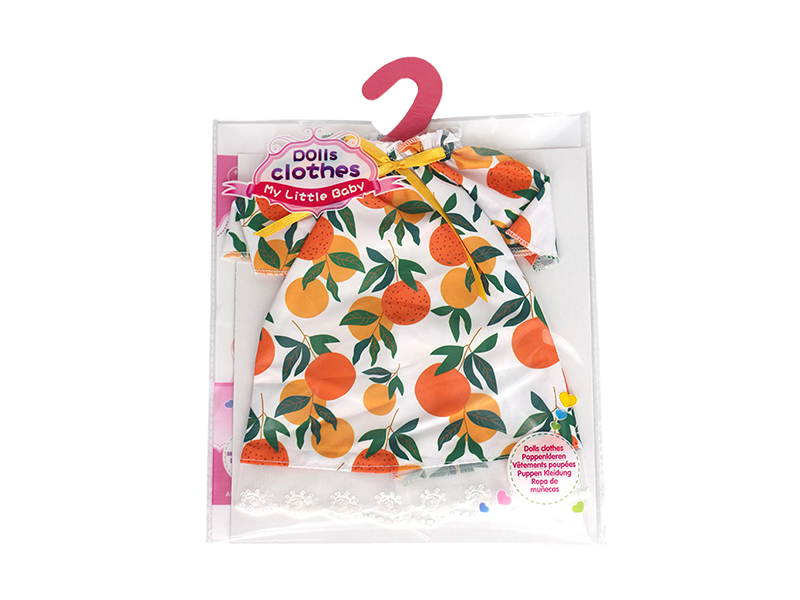 Doll Dress - Orange Skirt