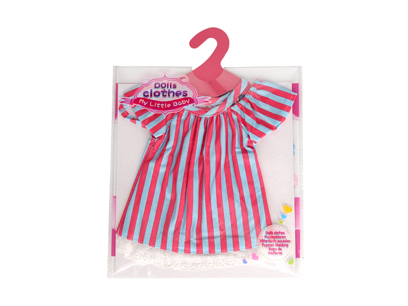 Doll Dress - Plum Red Blue Straight Skirt