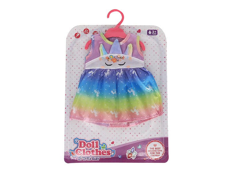Doll Dress - Rainbow Angel Skirt