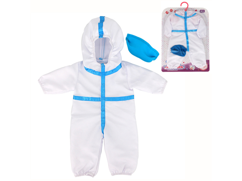 Doll Dress - White Protective Clothing (Including Mask)