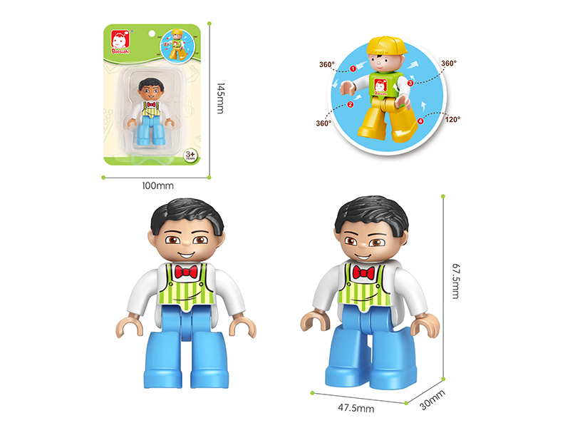 Large Particle Diy Assembled Building Block Doll