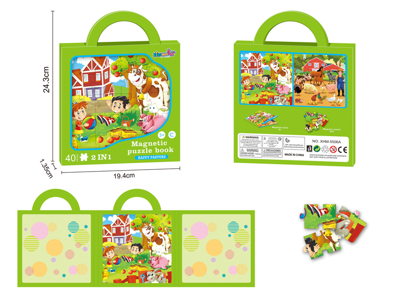 Happy Ranch Magnetic Puzzle Book