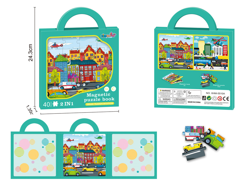 Urban Transportation Magnetic Puzzle Book
