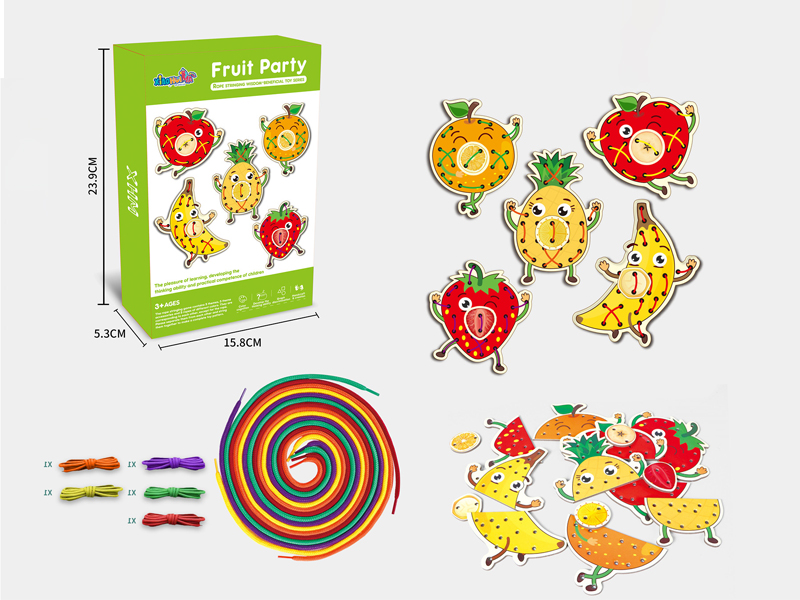 Rope Stringing Wisdom-Beneficial Toy Series - Fresh Fruit Party