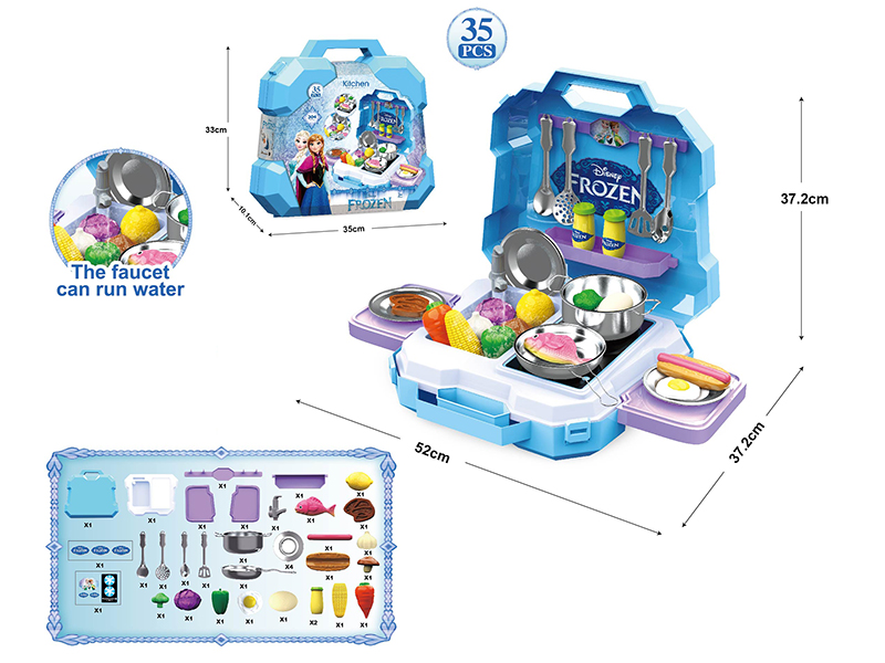 Frozen Stainless Steel Kitchen Set 35pcs