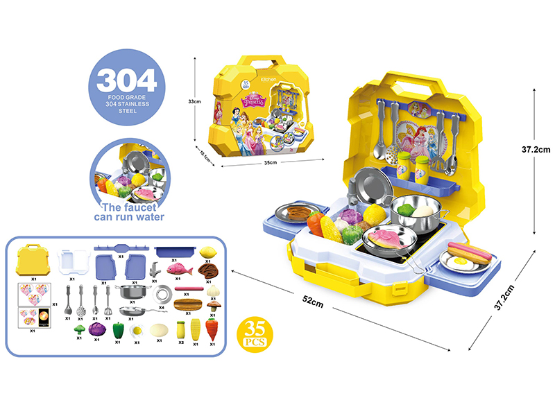 Disney Princess Stainless Steel Kitchen Set 35pcs