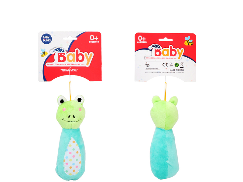 Plush Soothing Frog Shake Stick