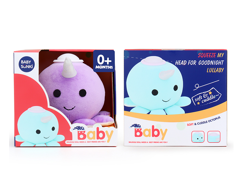 Plush Sound And Light Soothes Octopus