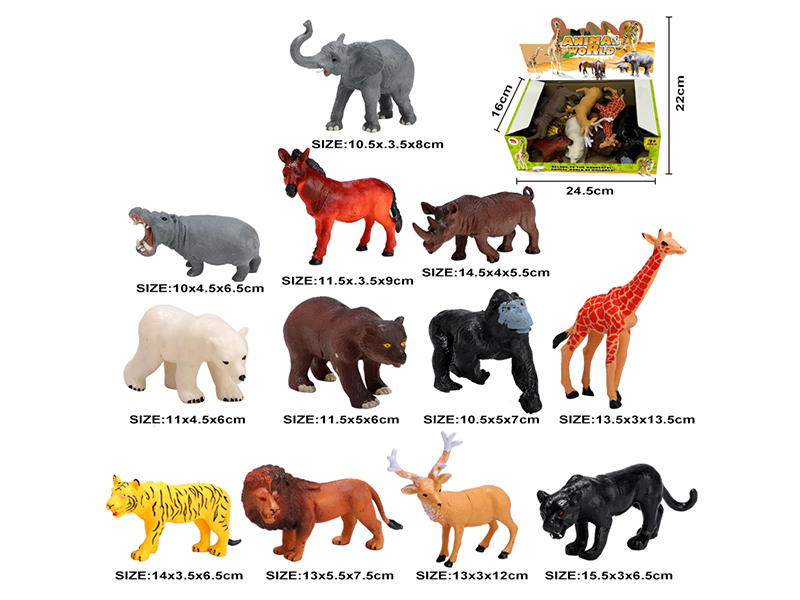 Pvc Animal Suit (12 Pieces)