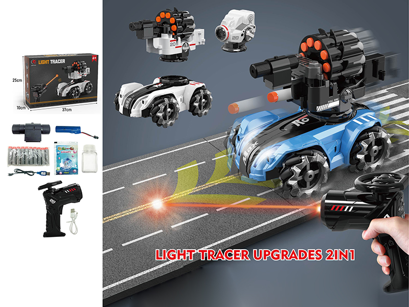 Soft Bullet & Bubble 2 In 1 Remote Control Tank