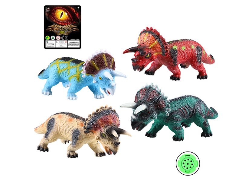 34 Inch Enamel Triceratops Dinosaur Toy