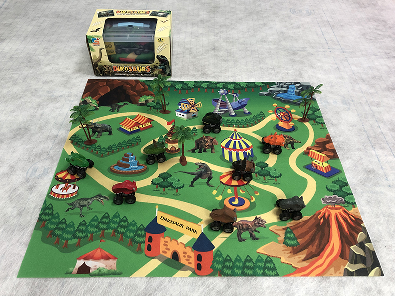 Dinosaur Car Scene Carpet