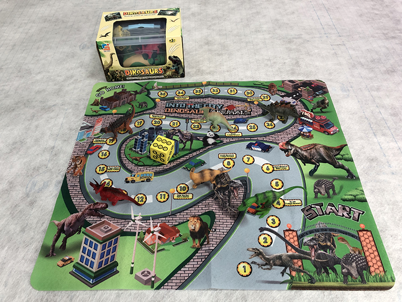 Dinosaur Into Town Game Carpet