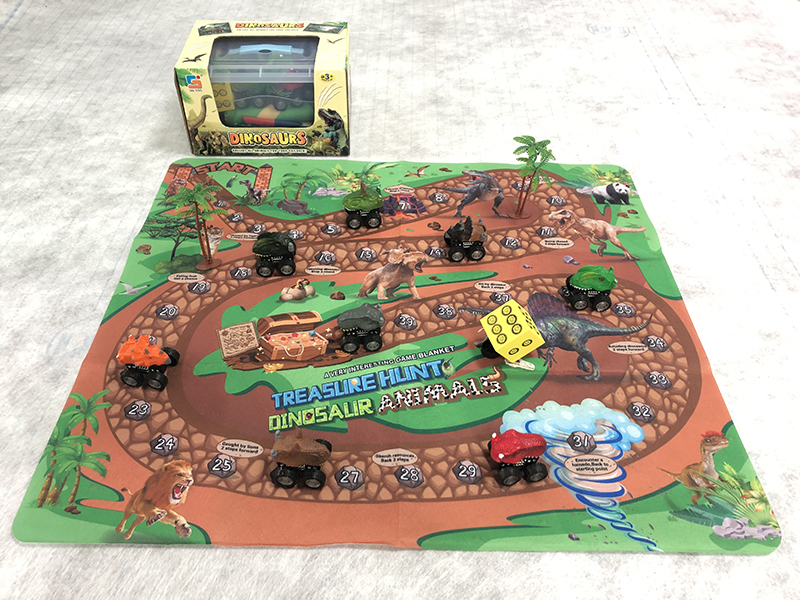 Dinosaur Car Treasure Hunt Game Carpet