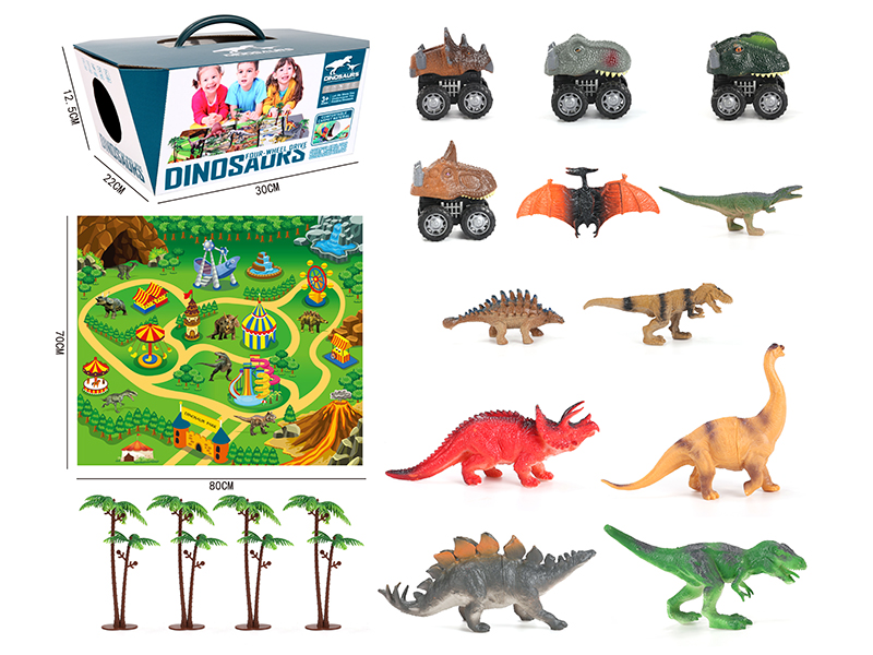 Dinosaur + Dinosaur Car Scene Carpet