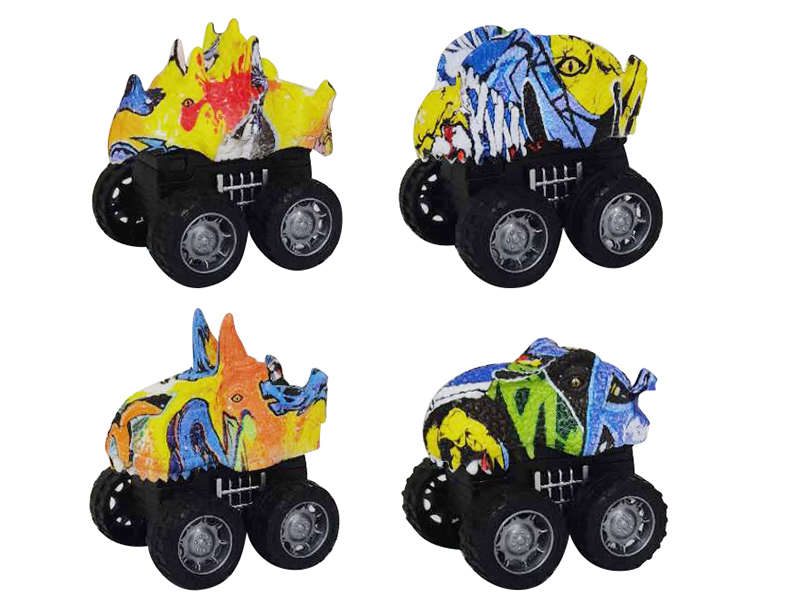 Animal Head Friction Car