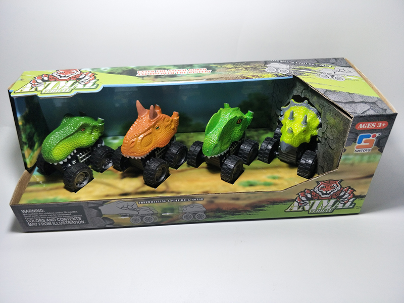 Dinosaur Head Pull Back Car