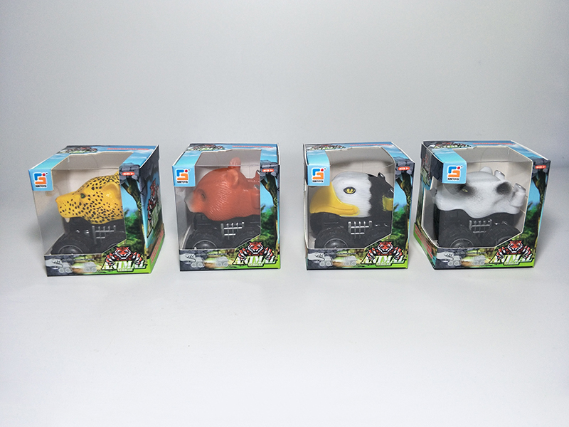 Animal Head Pull Back Car