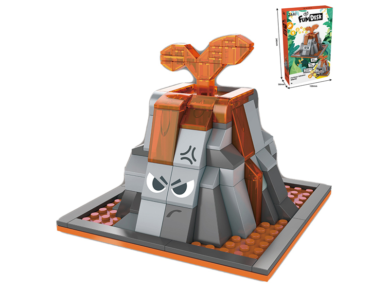 Grumpy Little Volcano Building Block Set