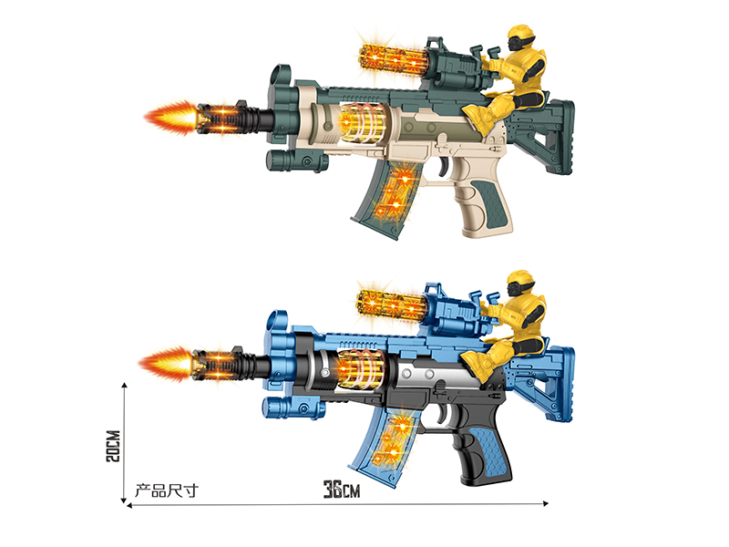 Spray-Painted Electric Simulation Gun With Bumblebee,Lights,Sound And Action