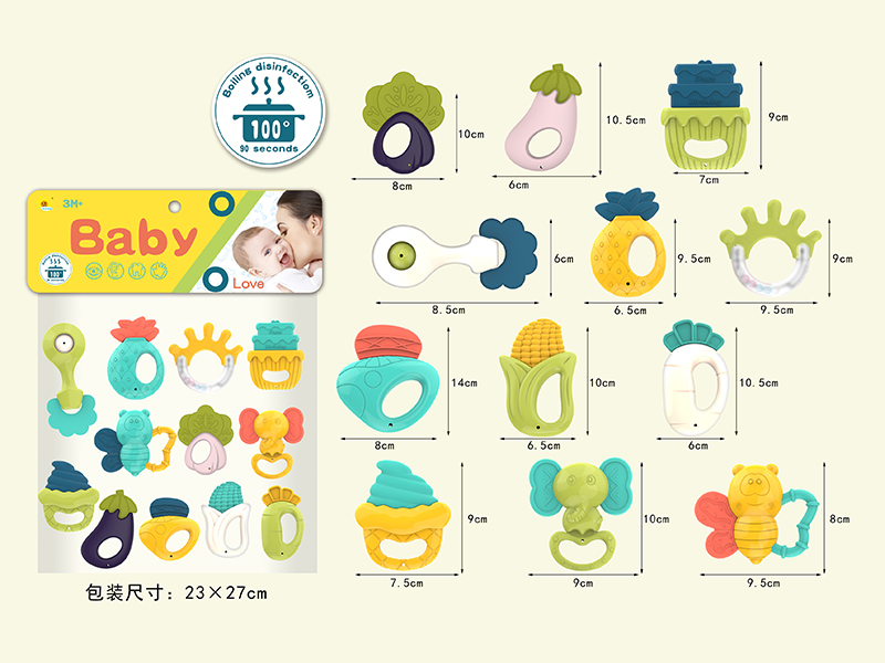 Boiled Baby Rattles 12pcs