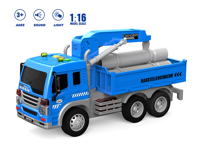 1:16 Friction Building Site Transport Truck (Sound And Light)