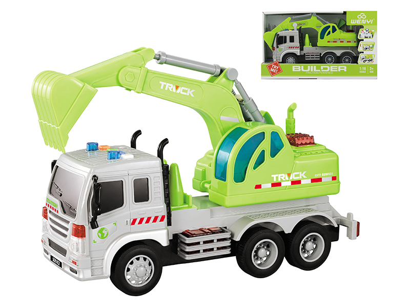 1:16 Friction Green New Energy Vehicle(Light And Sound)