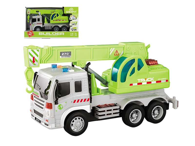 1:16 Friction Green New Energy Vehicle(Light And Sound)